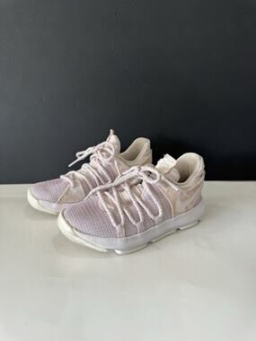 Nike KD 10 Aunt Pearl 2017 Kids Size 12C Pearl Pink Basketball Shoes AQ4501-601